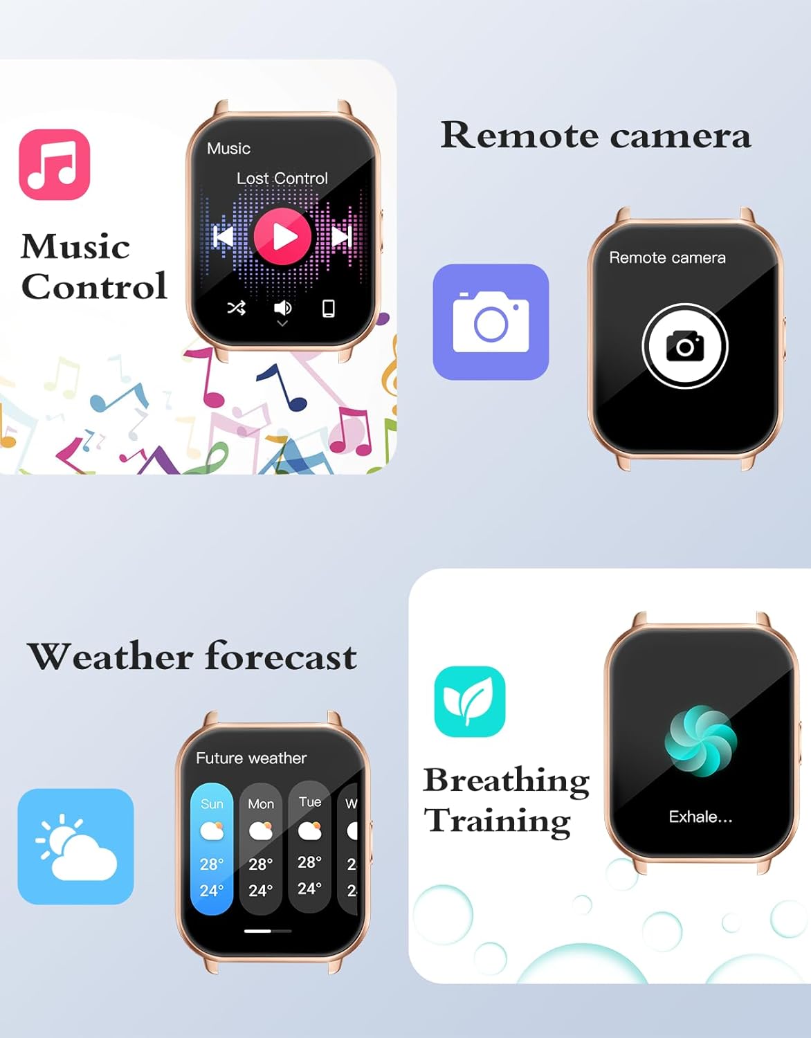 Bluetooth Smart Fitness Watch 1.85 HD Tracker