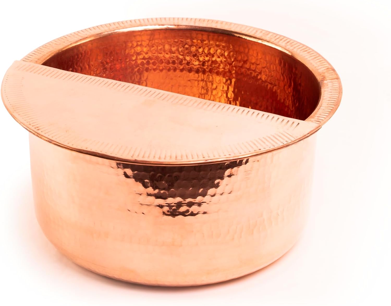 Solid Copper Foot Bath Bowl 16in Pedicure Basin Hammered Spa