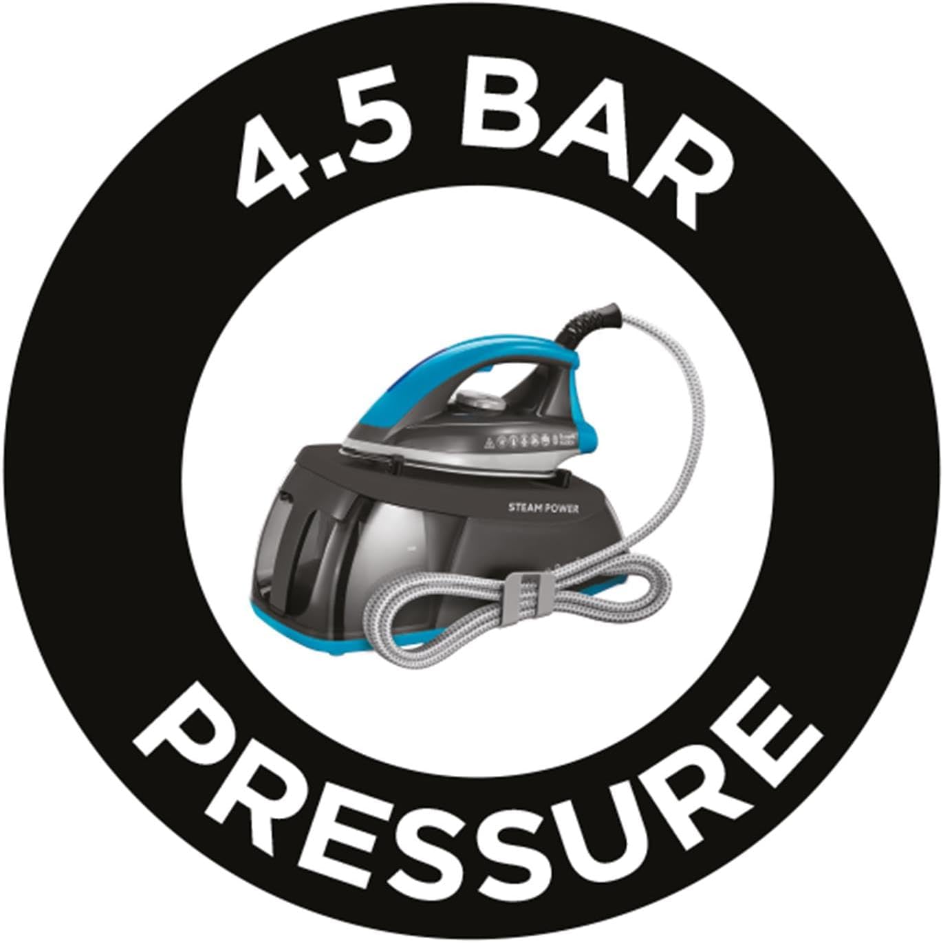 Steam Generator Iron 2400W 90g Steam 1.3L Tank 4.5 Bar Pressure