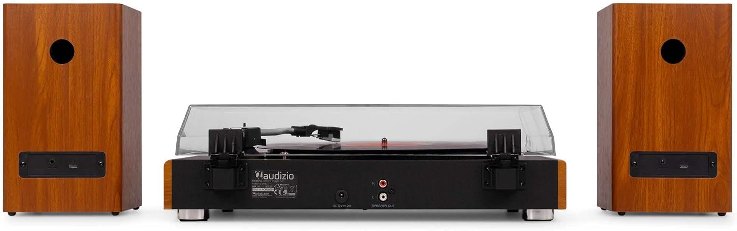 3 Speed Record Player with Wireless Bluetooth Speakers