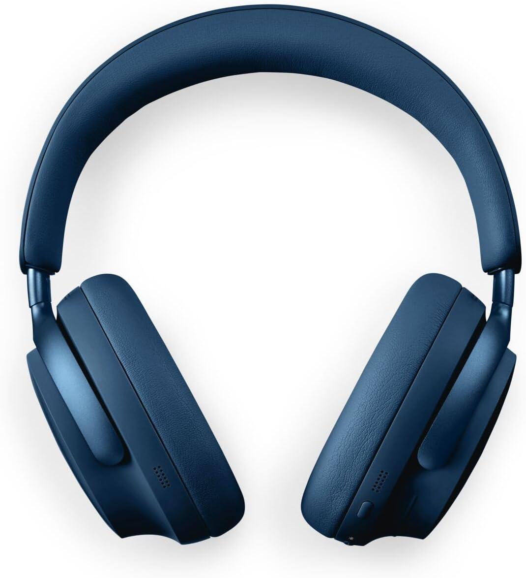 Wireless Noise Cancelling Over Ear Headphones Spatial Audio 24Hr Blue