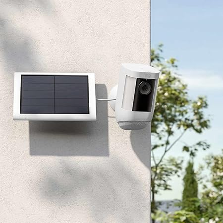 4W Solar Panel Camera Charger USB C Weather Resistant White