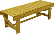 2 Seater Wooden Garden Bench Pine Patio Backless Outdoor Seat