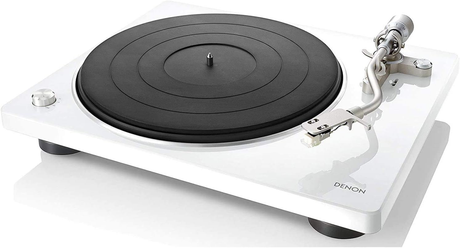 Premium Belt Drive Turntable Built In Preamp Auto Lift White