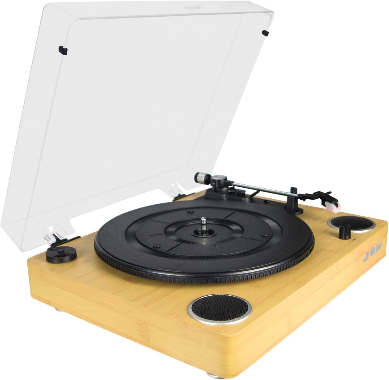 Vinyl Record Player Turntable with Built-In Stereo Speakers, USB & RCA Output