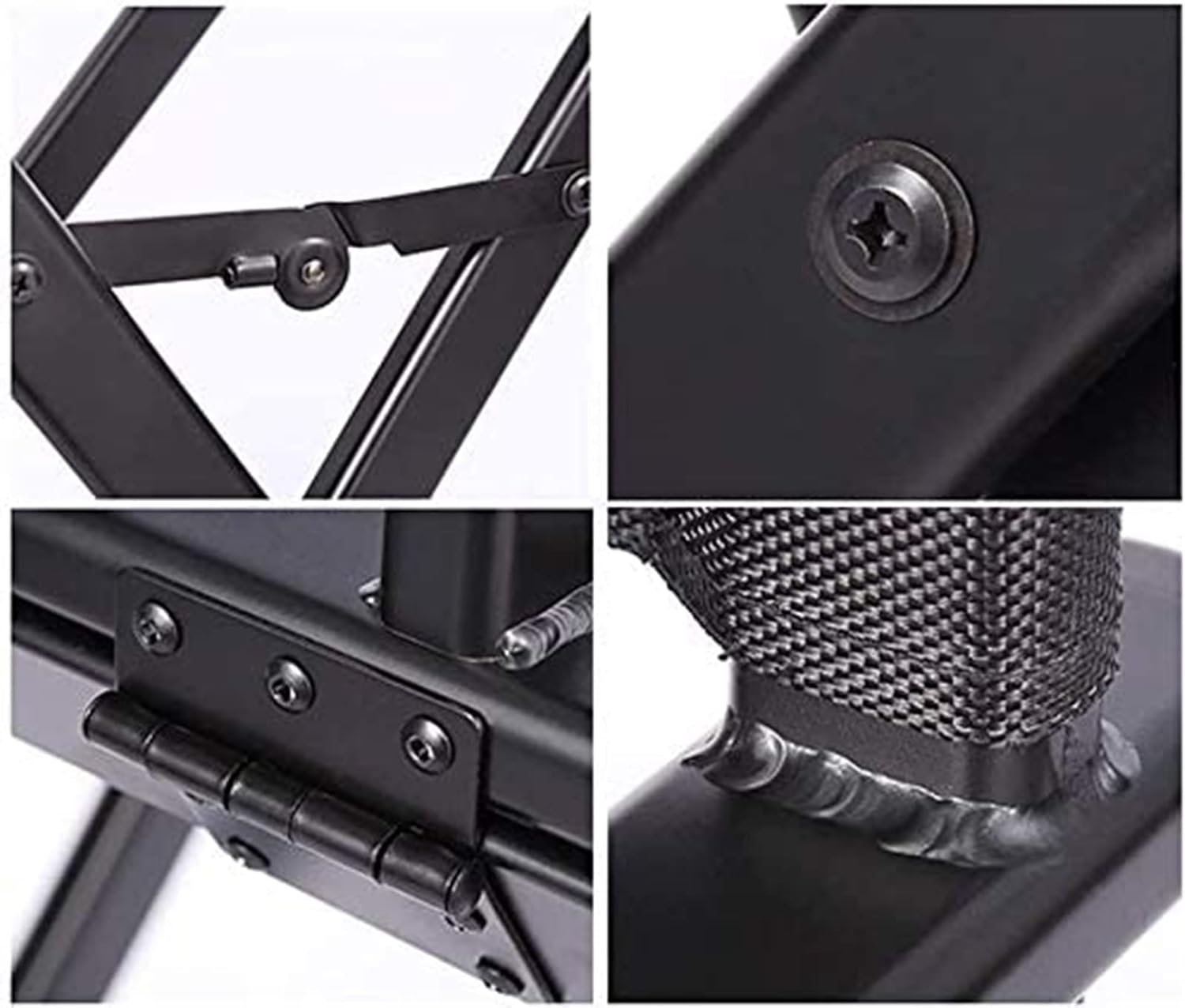 Portable Tall Director Chair with Footrest Black