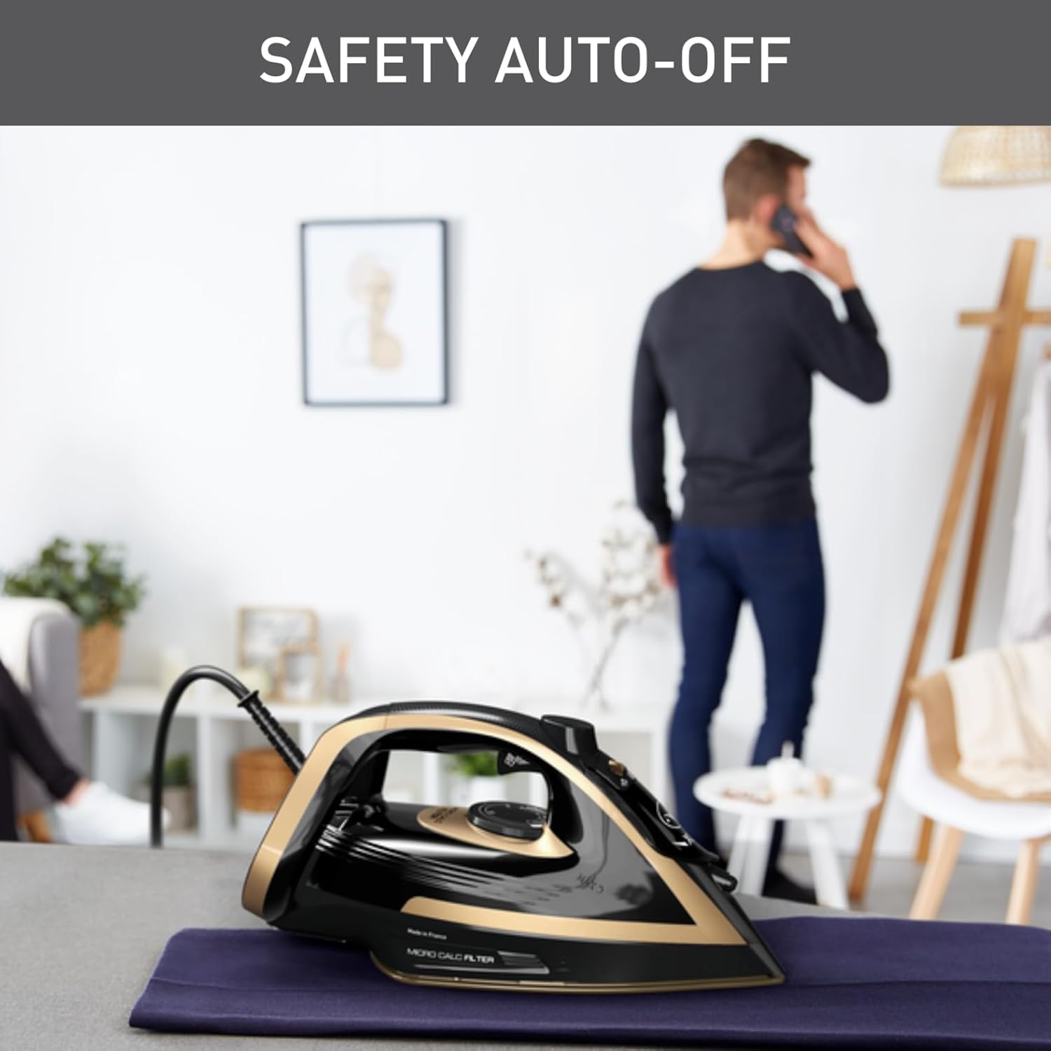 3000W Steam Iron 280g Steam Boost Durilium Soleplate Auto Off