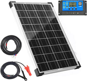 30W 12V Solar Panel Kit Battery Charger Controller Camping RV Boat