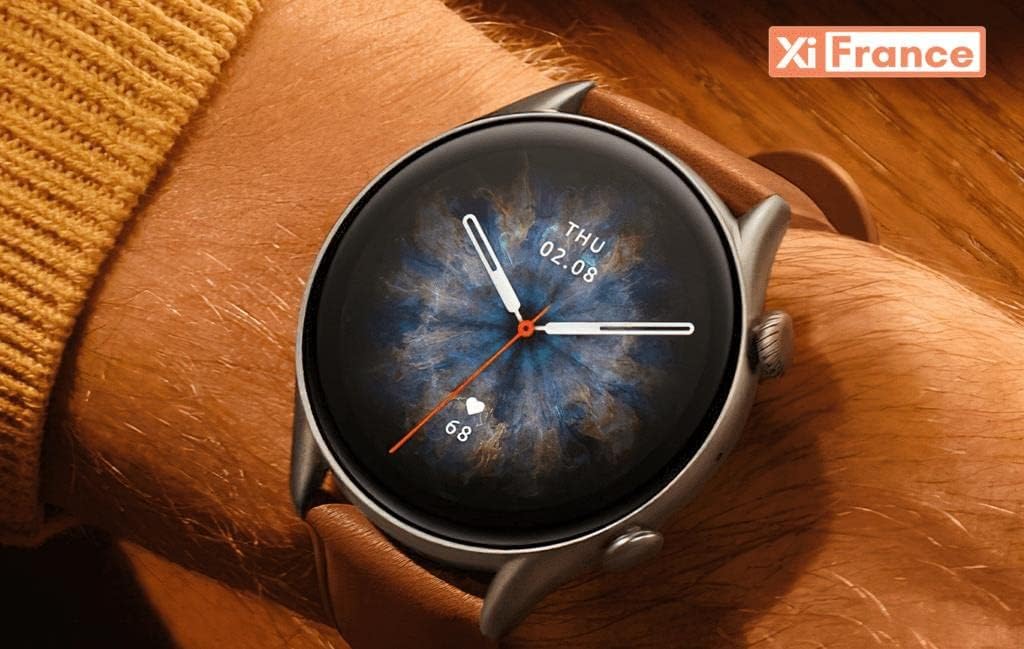 AMOLED Smart Watch GPS Bluetooth Calls 150 Sport Modes Brown