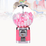 Pink Gumball Vending Machine with Key 500 Capsule Capacity