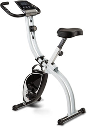 Foldable Exercise Bike Indoor Cycling Cardio Trainer w/ LCD Monitor