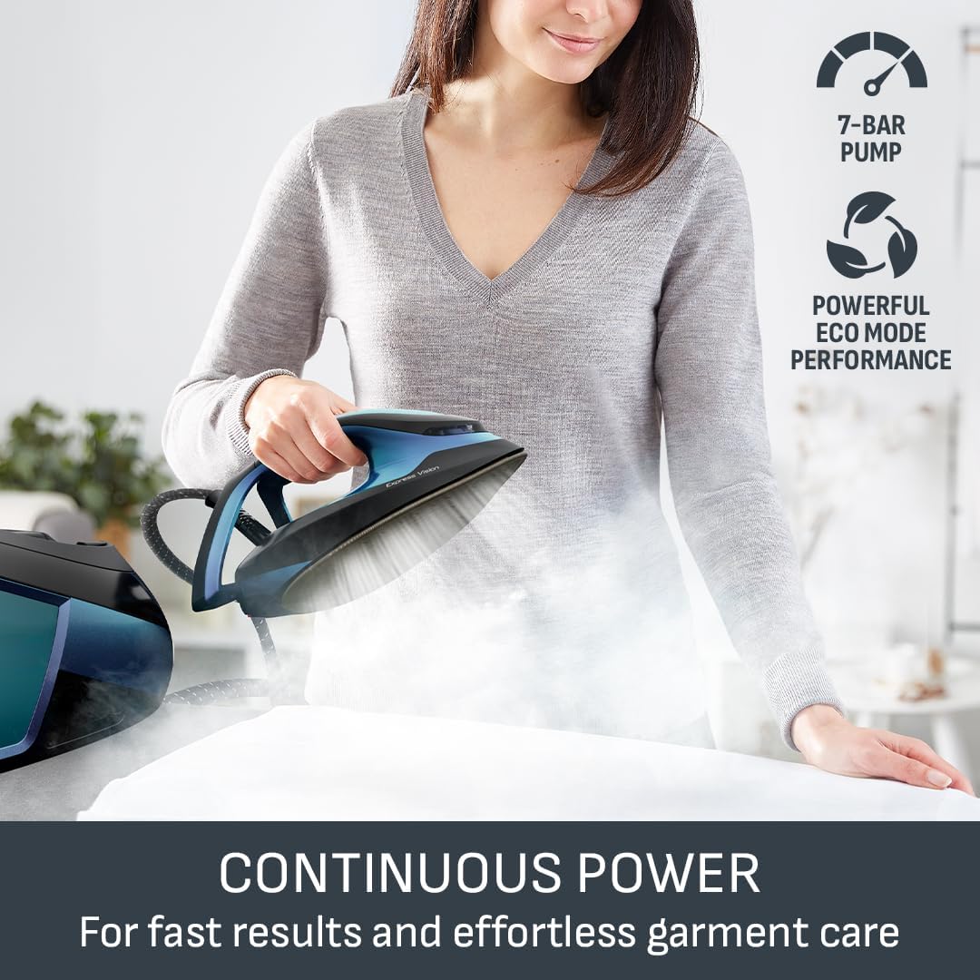 Steam Generator Iron 7 Bar 600g Steam Boost 1.8L Tank LED Tip