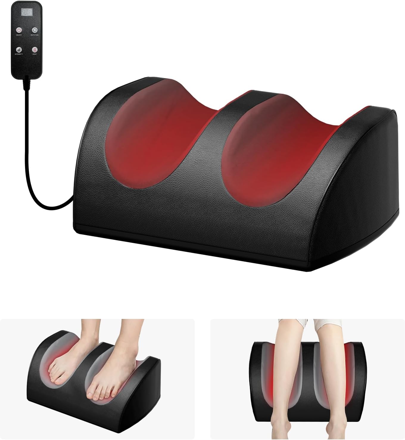 Shiatsu Foot Massager Heat Deep Tissue Leg Roller Pain Relief