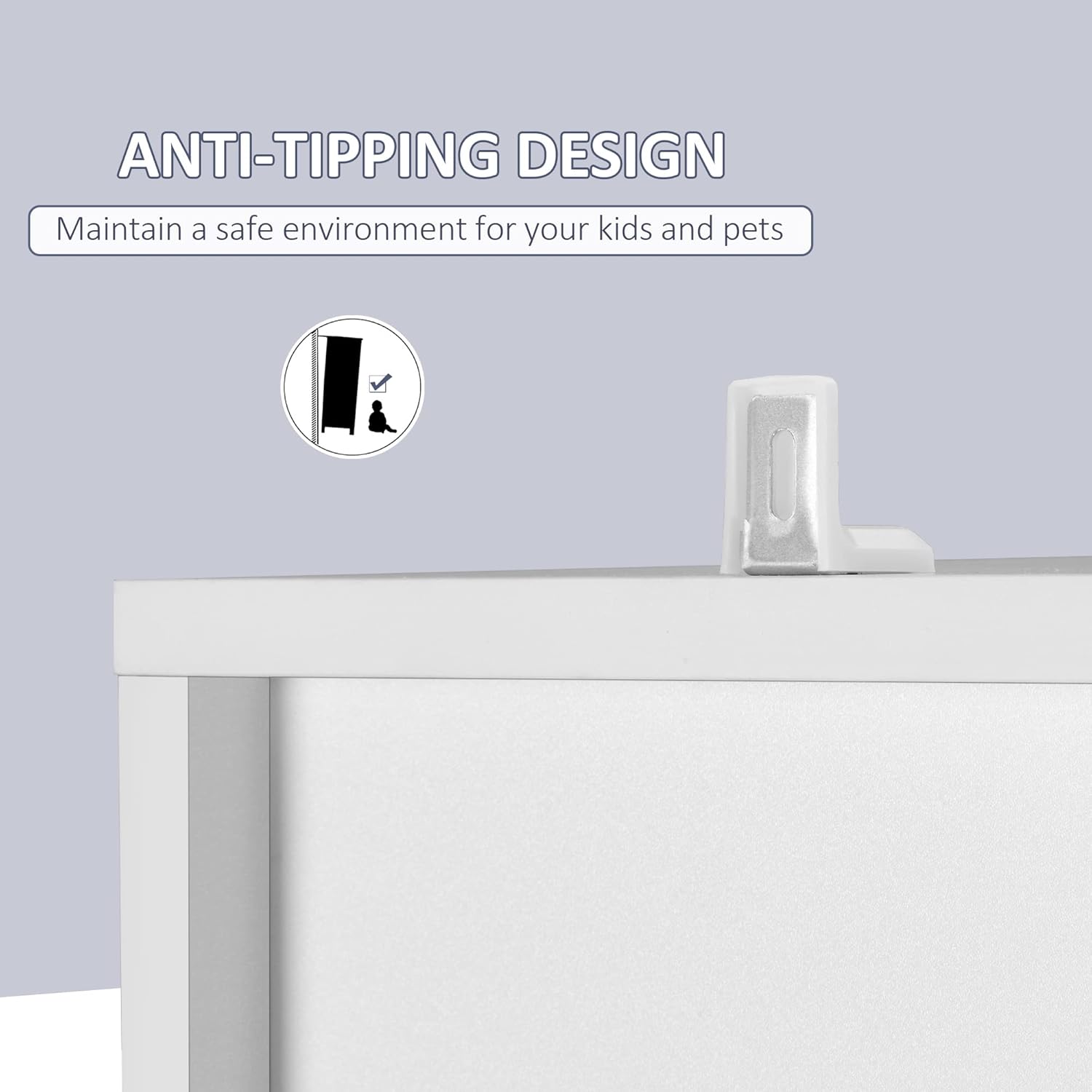 Tall Bathroom Storage Cabinet with Mirror Slim Freestanding White