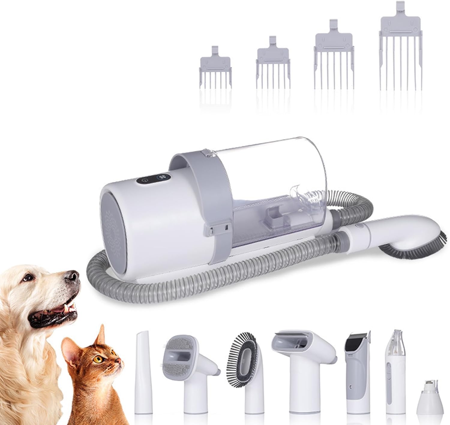 Dog Grooming Vacuum Kit 7 Tools 99 Hair Remover Set