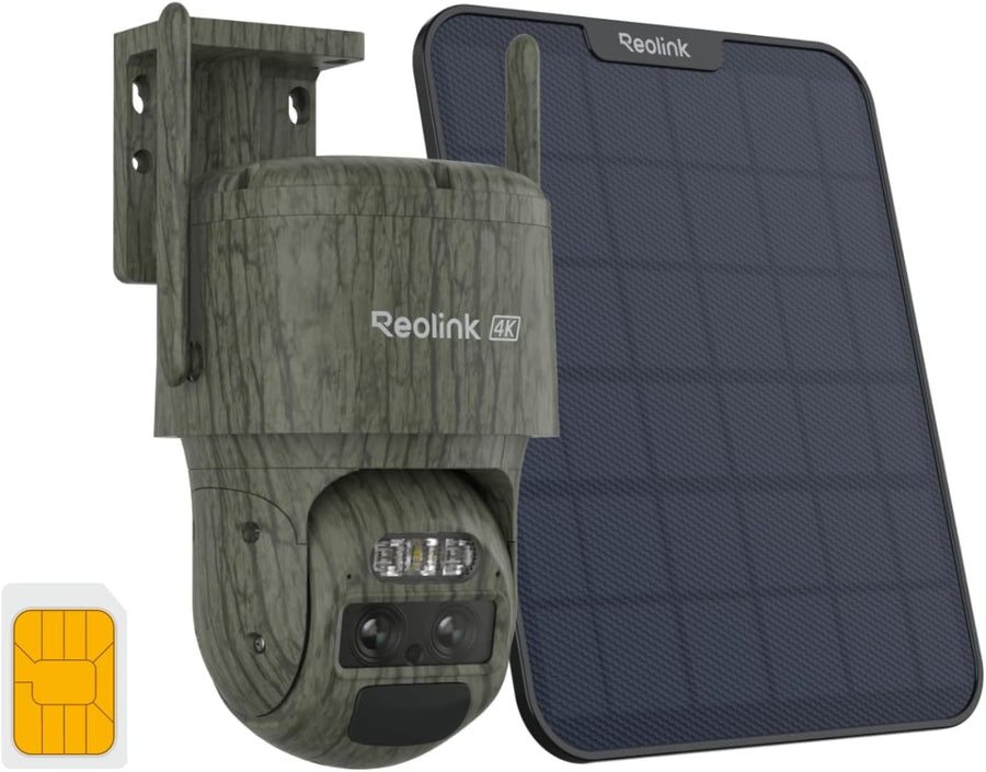 4K 4G LTE Outdoor Security Camera Solar PTZ Auto Tracking