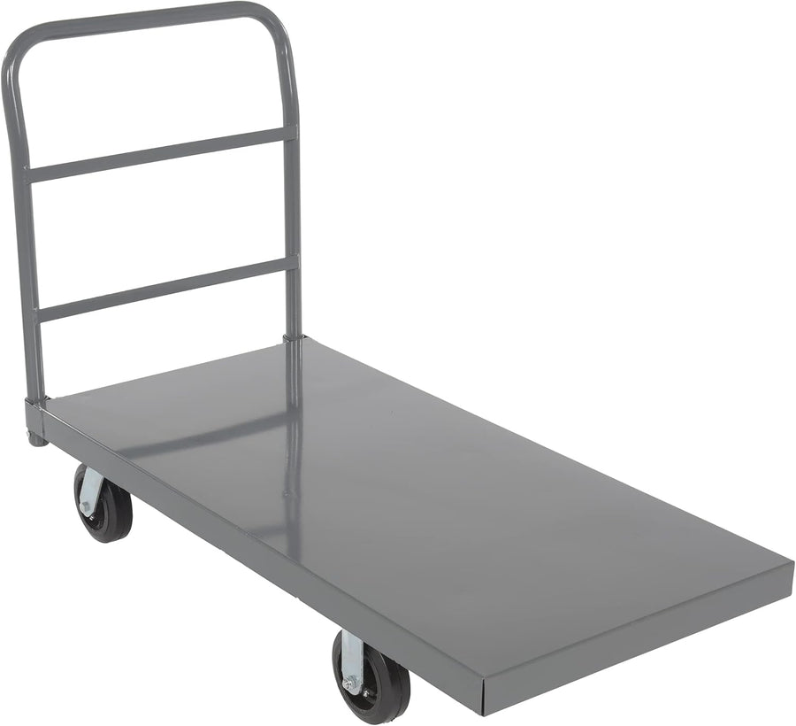 2000lbs Heavy Duty Steel Platform Truck Trolley 48 x 24 Rubber Casters