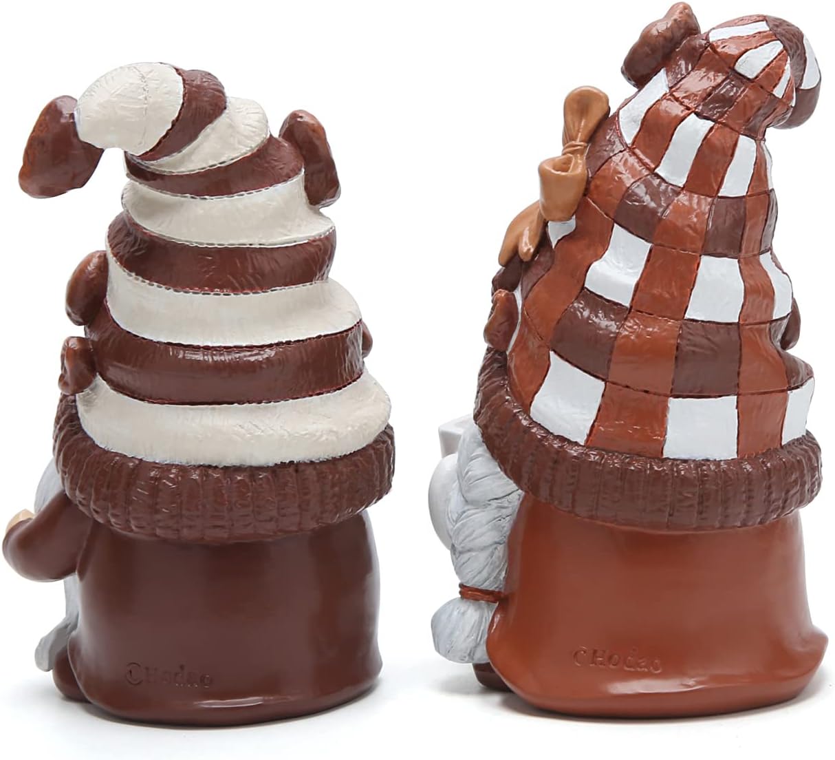 2Pcs Coffee Gnome Figurines Resin Swedish Tomte Decor