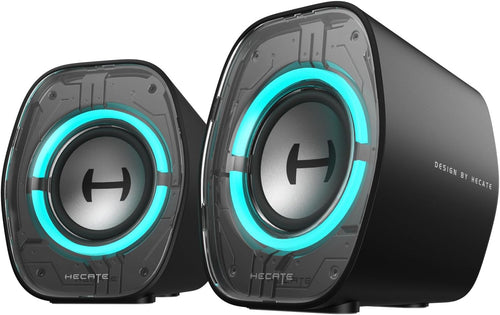 Gaming PC Speakers RGB Bluetooth USB AUX Compact Desktop