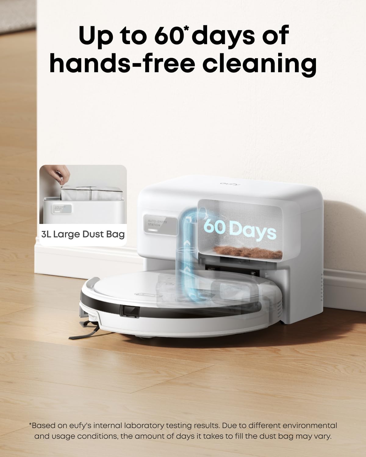 Robot Vacuum Self Empty 4000Pa Slim 2.85in Smart Cleaner