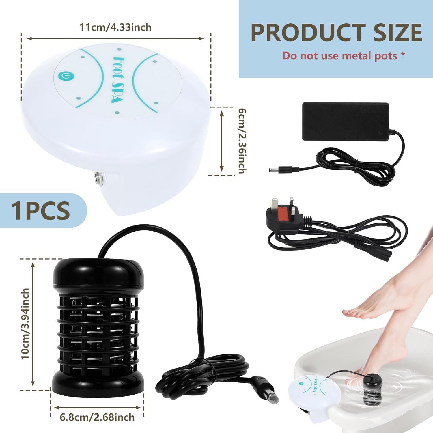 Ionic Foot Spa Detox Machine Portable Foot Bath Cleanse Device