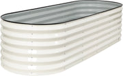 Large White Metal Raised Garden Bed Planter 180x60cm