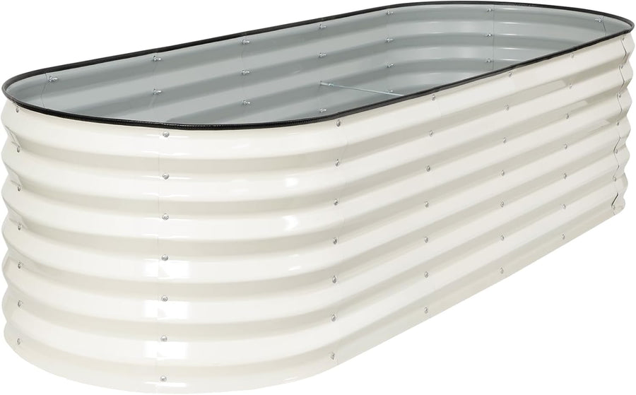 Large White Metal Raised Garden Bed Planter 180x60cm