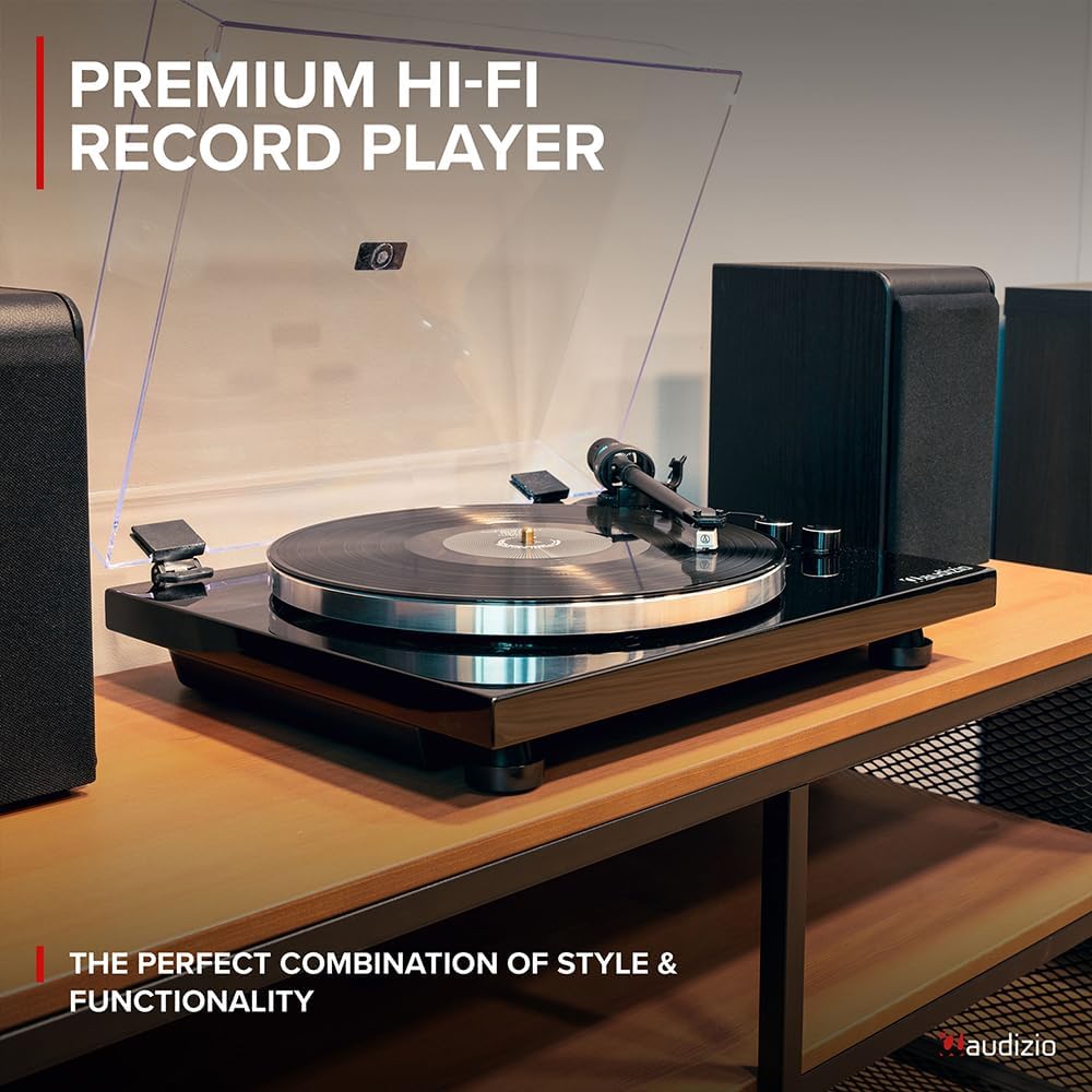 Wireless Bluetooth Vinyl Turntable Hi-Fi Record Player Dual Speed