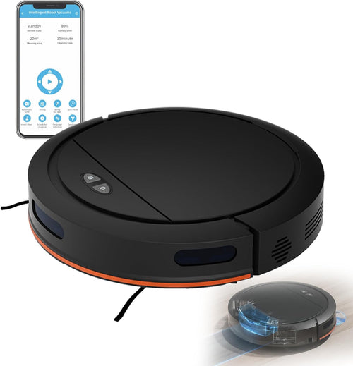 Robot Vacuum Mop 4000Pa WiFi App Smart Mapping Slim Auto Charge