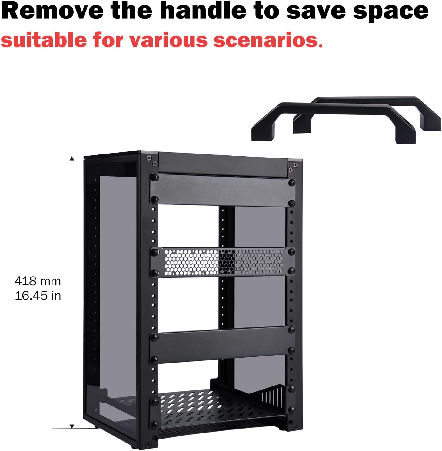 10 Inch 8U Mini Server Rack Cabinet Black