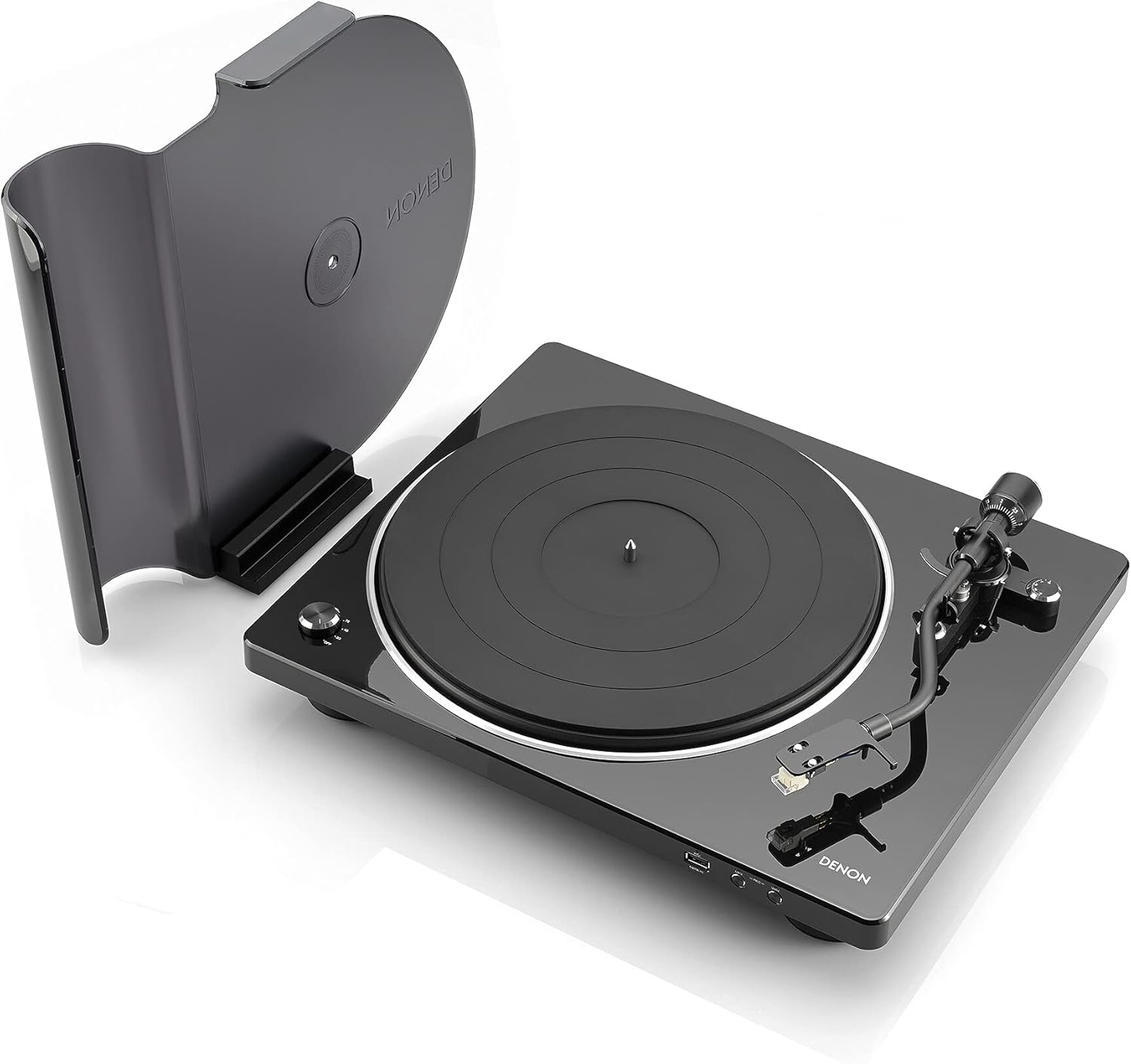 USB Record Player Turntable with Belt-Drive, S-Shaped Tonearm, Phono