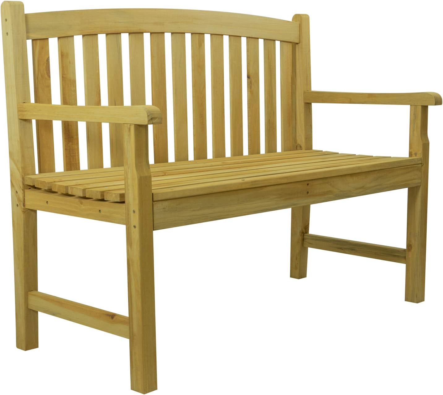 4ft Wooden Garden Bench 2 Seater Patio Outdoor Seat Pine Wood