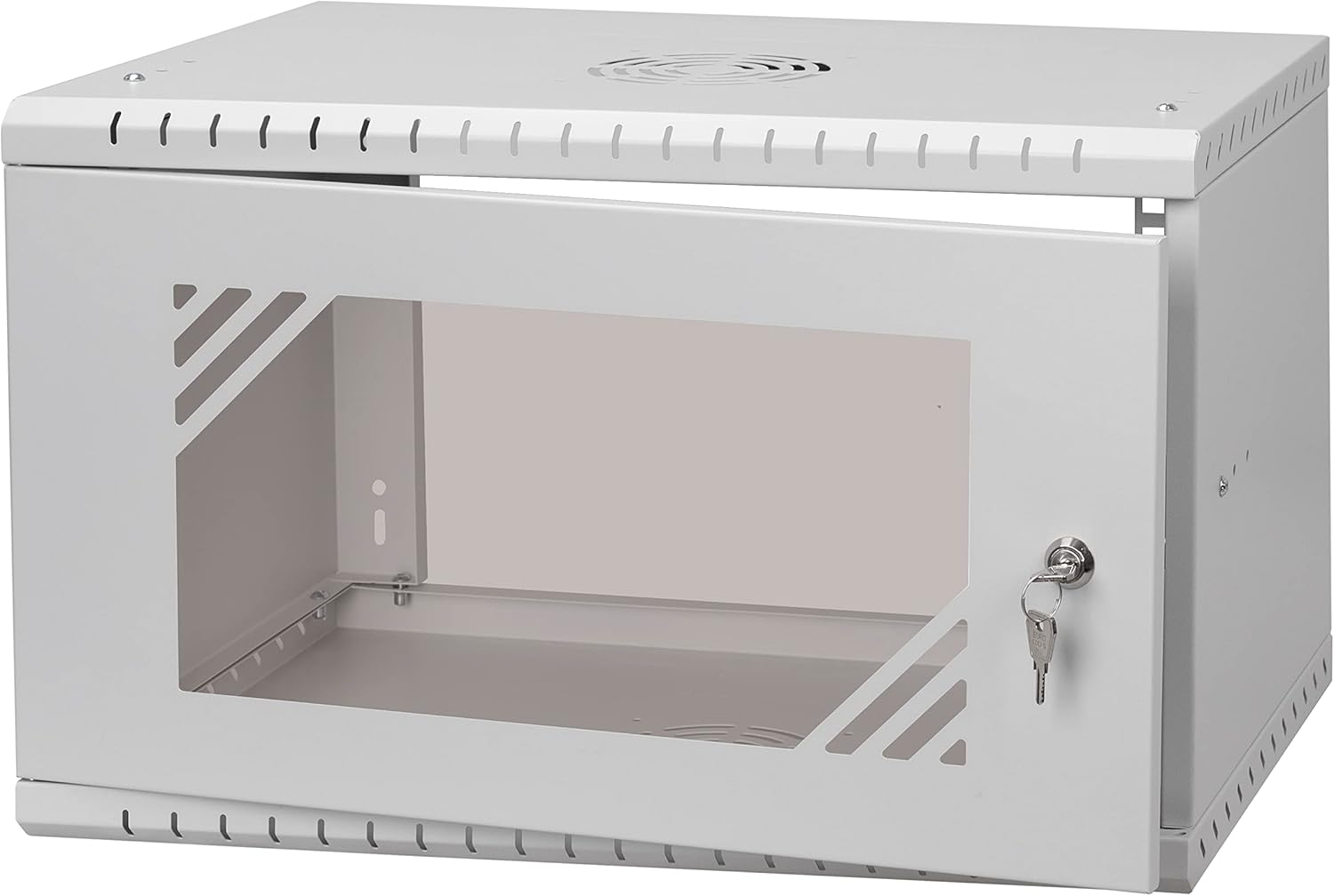 6U 19 Inch Server Rack Cabinet 450mm Glass Door Steel