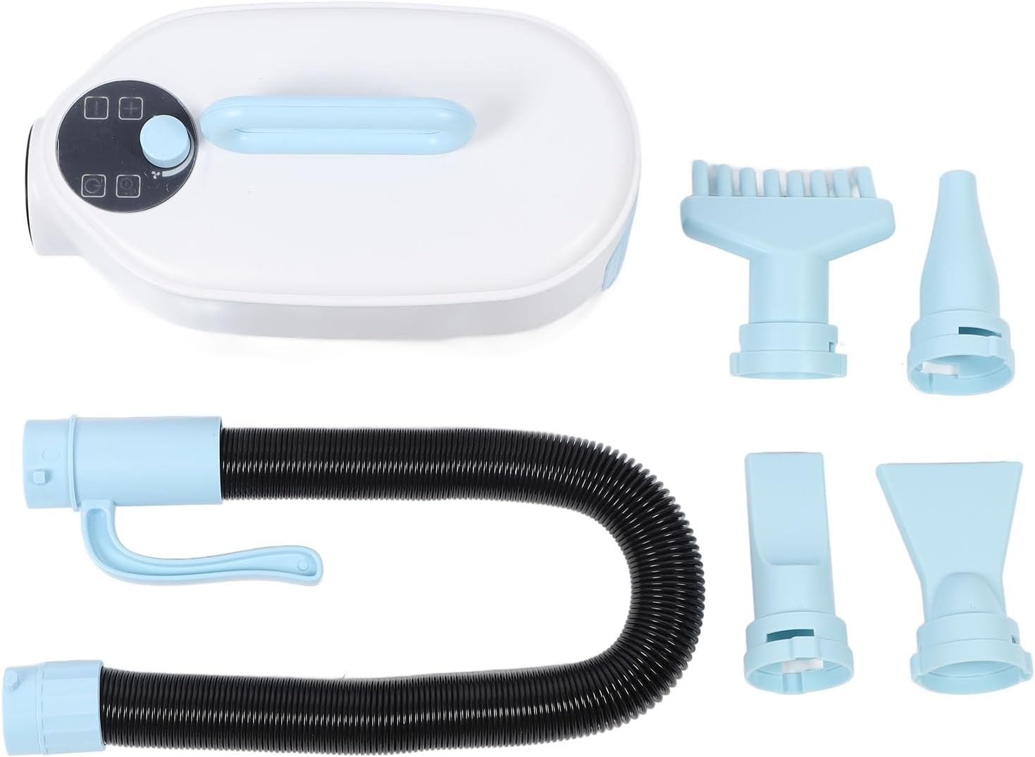 Pet Hair Dryer Grooming Vacuum Low Noise 4 Nozzle Blue