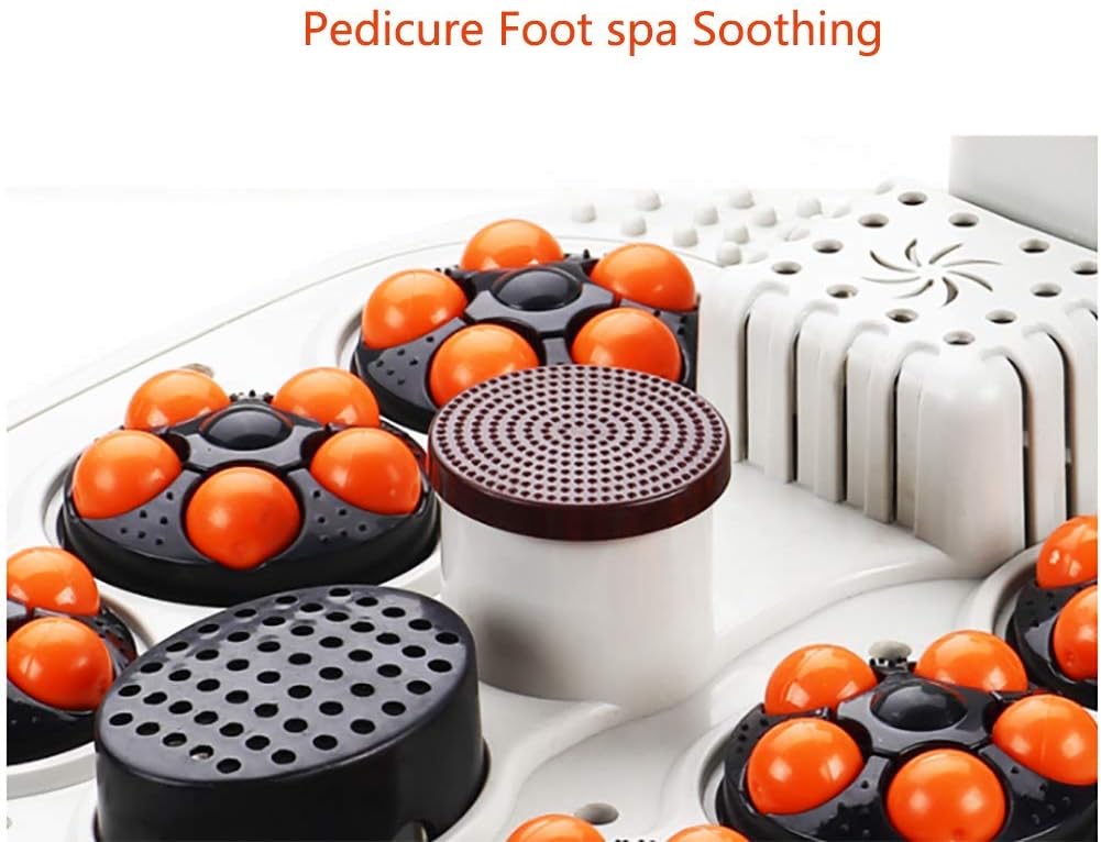 Foot Spa Massager Heat Bubble Pedicure Foot Bath Pumice Stone