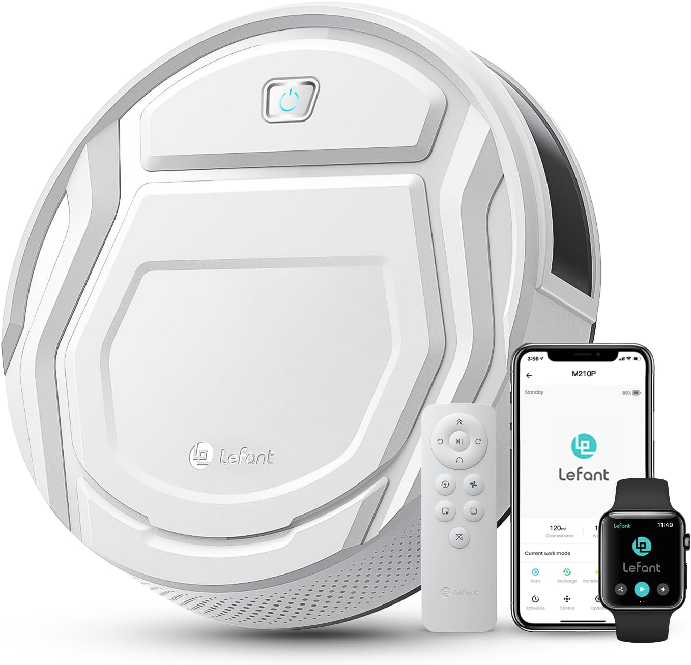 Robot Vacuum 2200Pa Slim Smart WiFi Pet Hair Cleaner