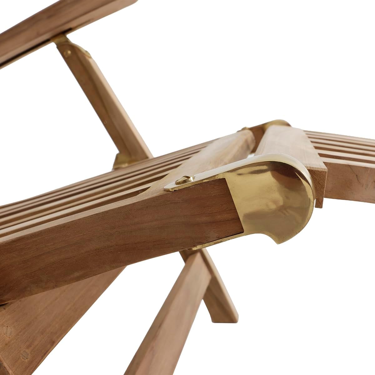 Teak Steamer Chair Foldable Reclining Sun Lounger Wood