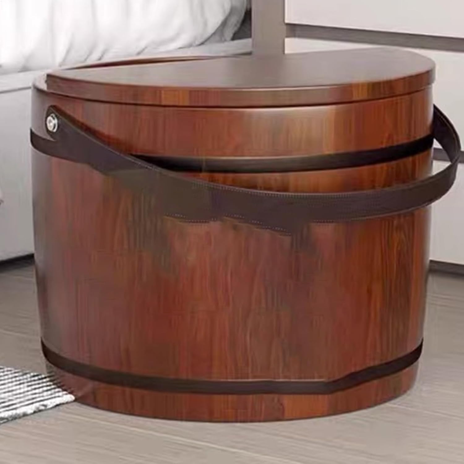 Wooden Foot Bath Tub Spa Soak Basin Pedicure Bucket Home