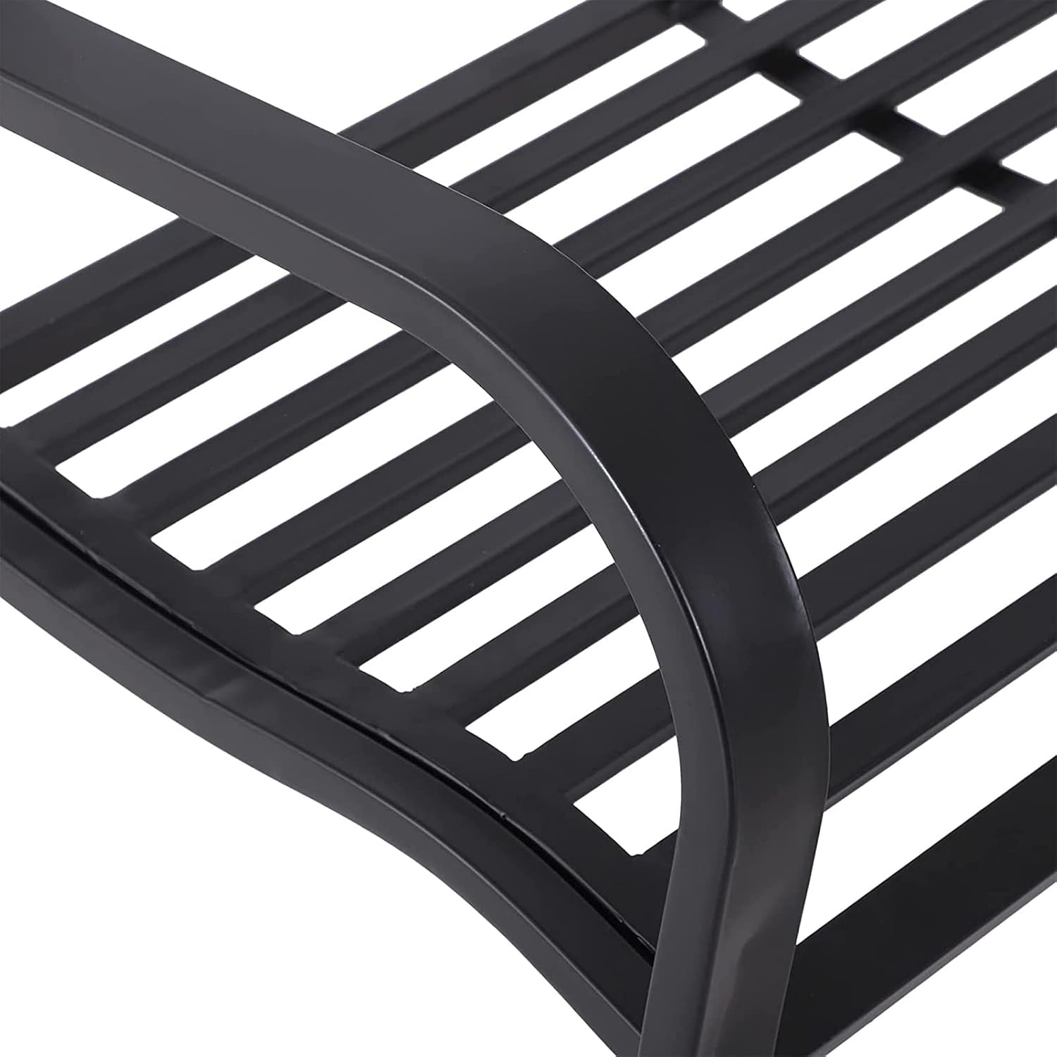 Outdoor Garden Bench 3 Seater Metal Patio Park Bench Ergonomic Seat