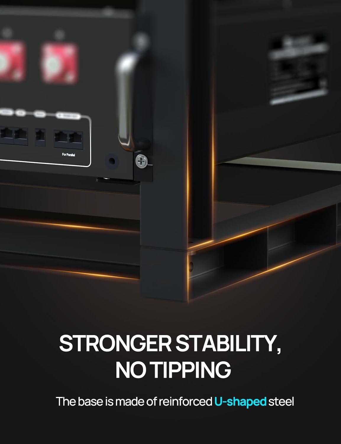 3U 6 Layer Server Rack with Wheels Energy Storage