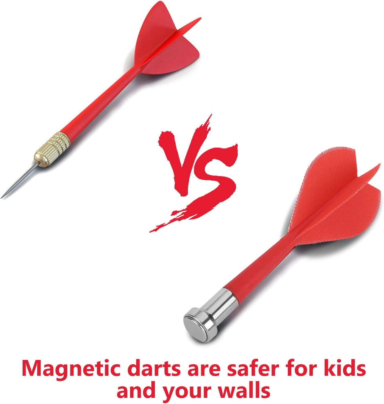 18in Magnetic Dartboard Set Double Sided Kids Game 12 Darts Safe