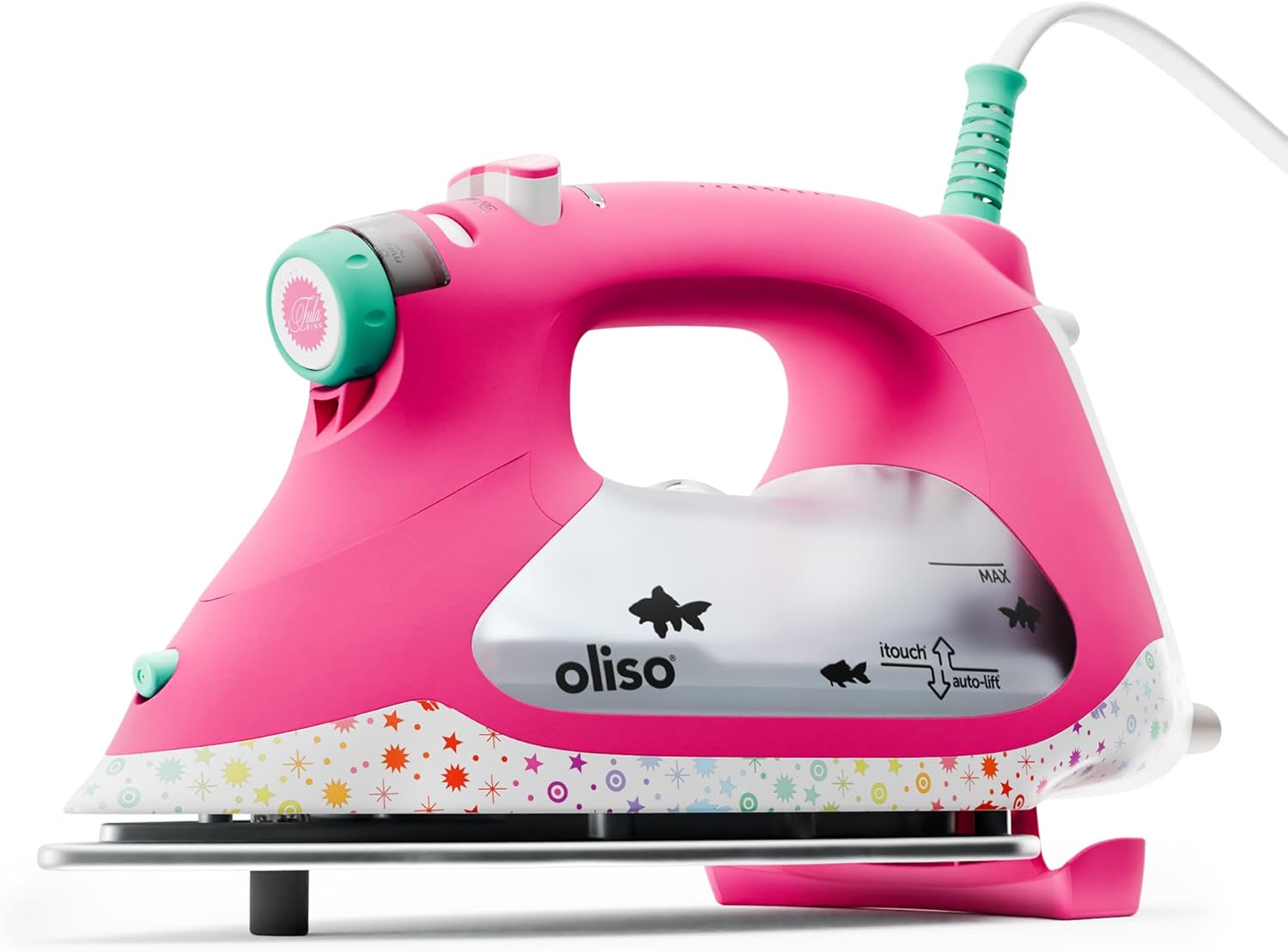 2400W Smart Steam Iron Diamond Ceramic Soleplate Auto Lift