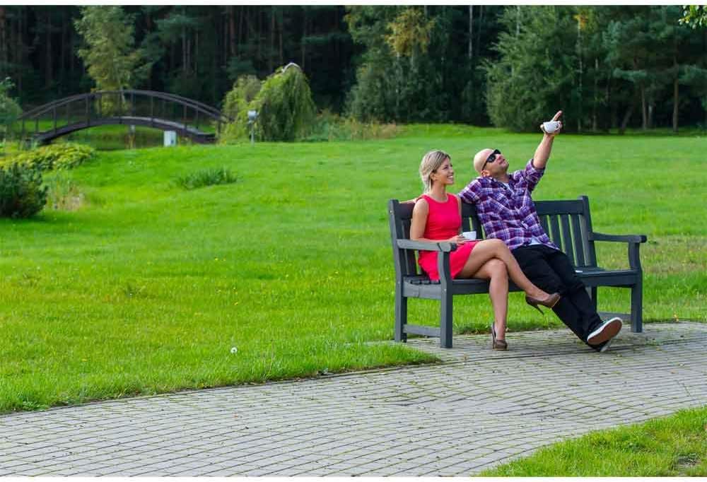 150cm Wooden Garden Bench 3 Seater Heavy Duty Patio Park Seat Dark Grey