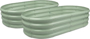 Raised Garden Bed Set 2 Galvanised Steel Planter 120x60cm