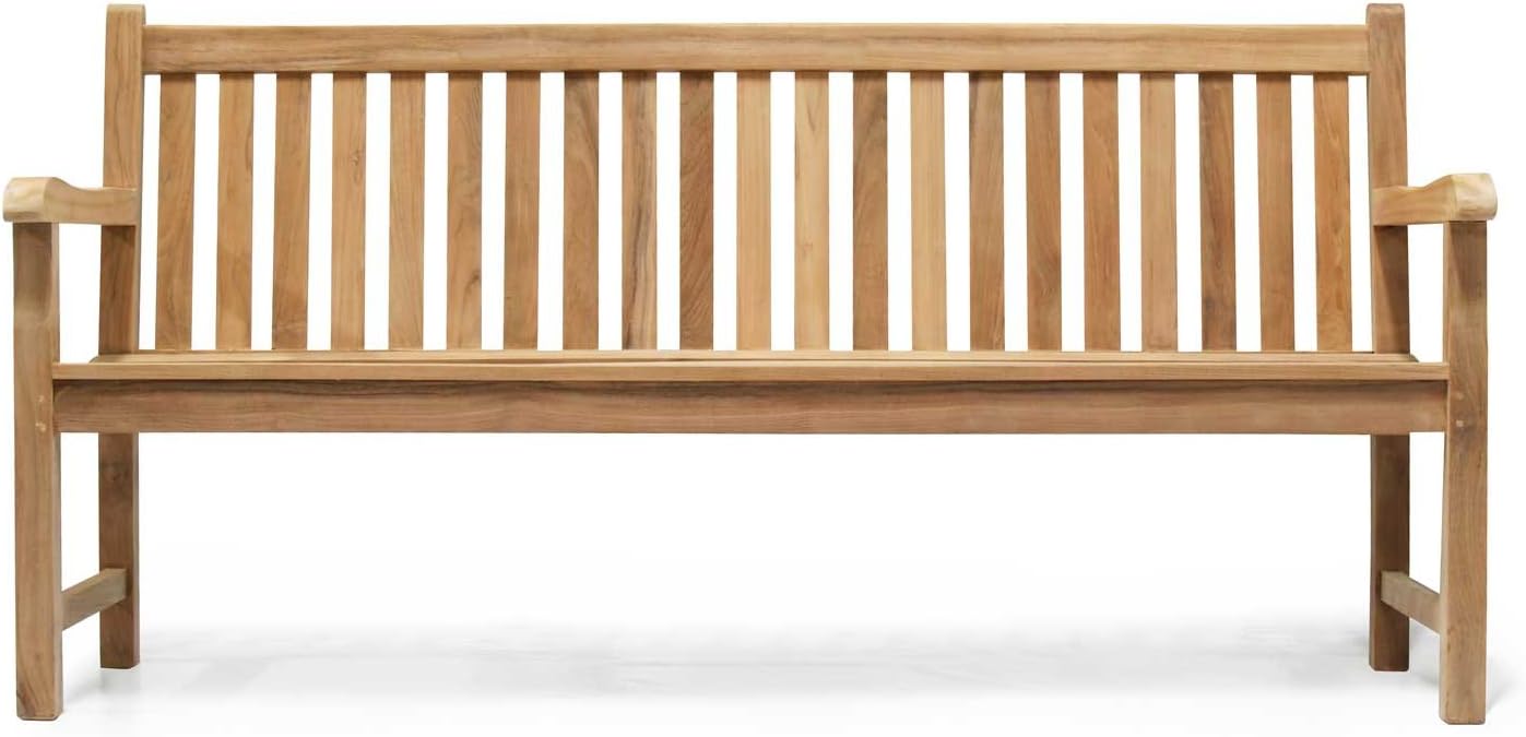6ft Teak Garden Bench 4 Seater Heavy Duty Patio Outdoor Seat