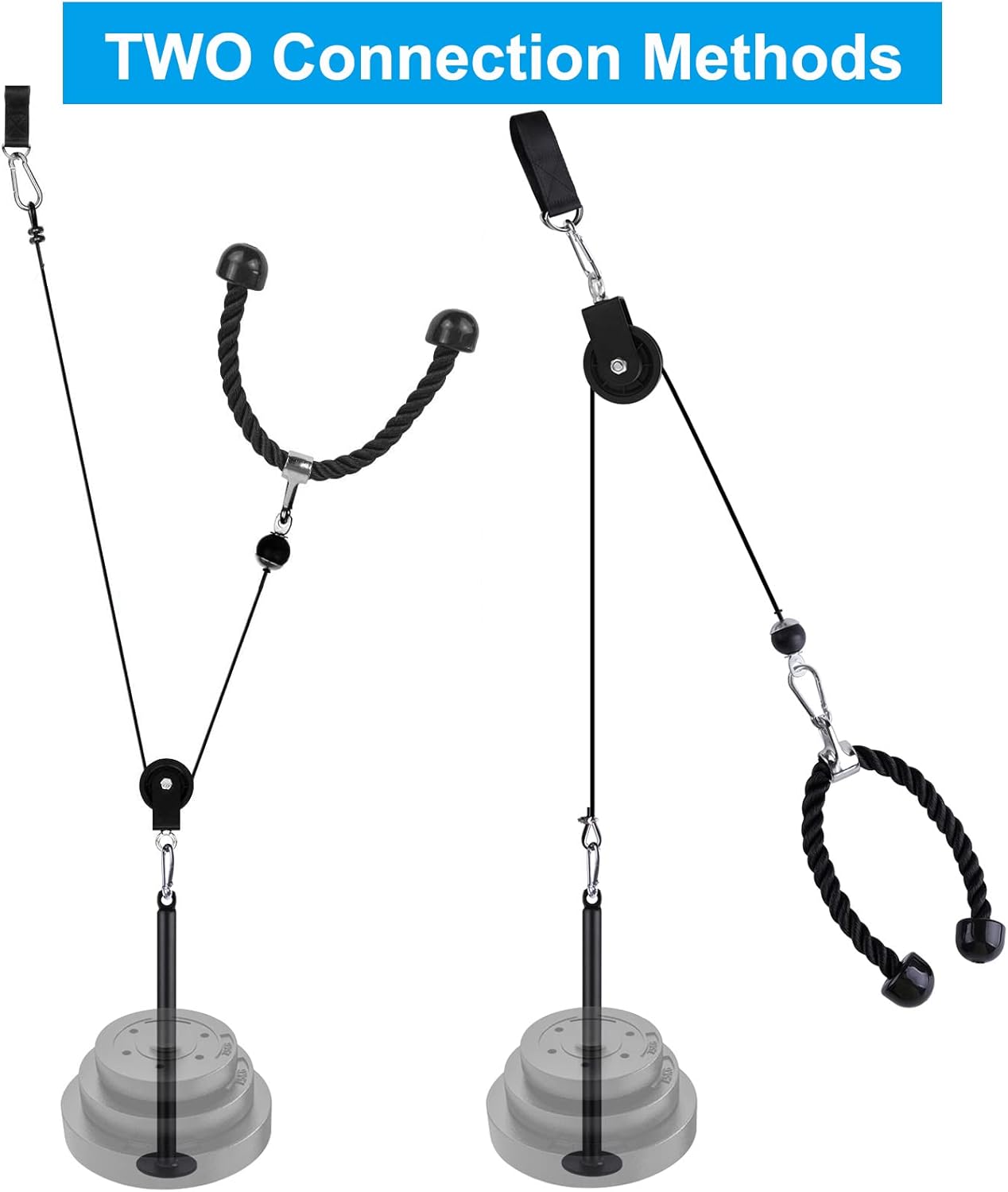 Home Gym Cable Pulley System LAT Pulldown Strength Trainer 100kg
