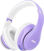 Wireless Bluetooth Over Ear Headphones 65Hr Battery 6 EQ Modes Purple