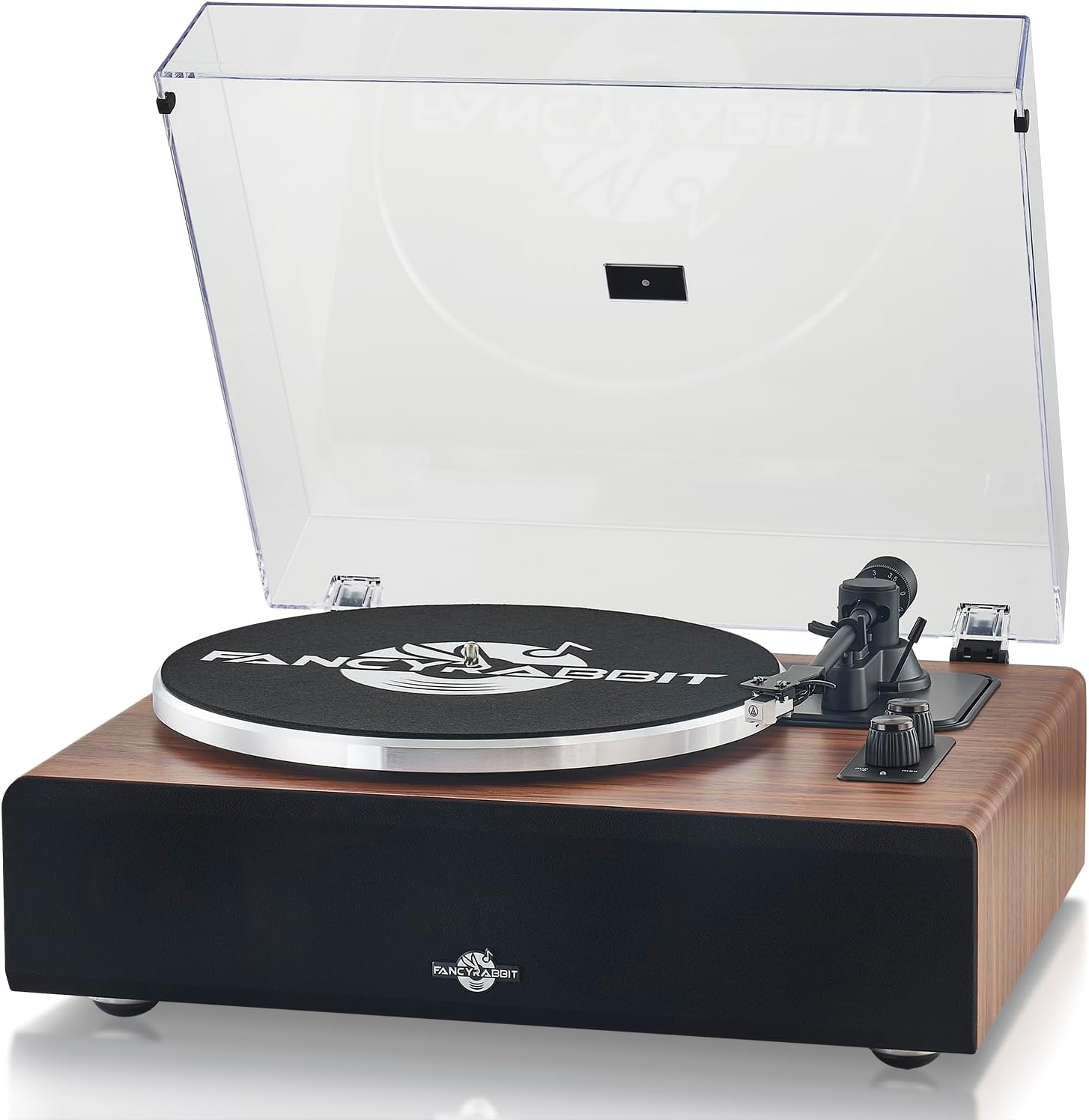Bluetooth Vinyl Record Player Turntable with Built-In Speakers 2-Speed