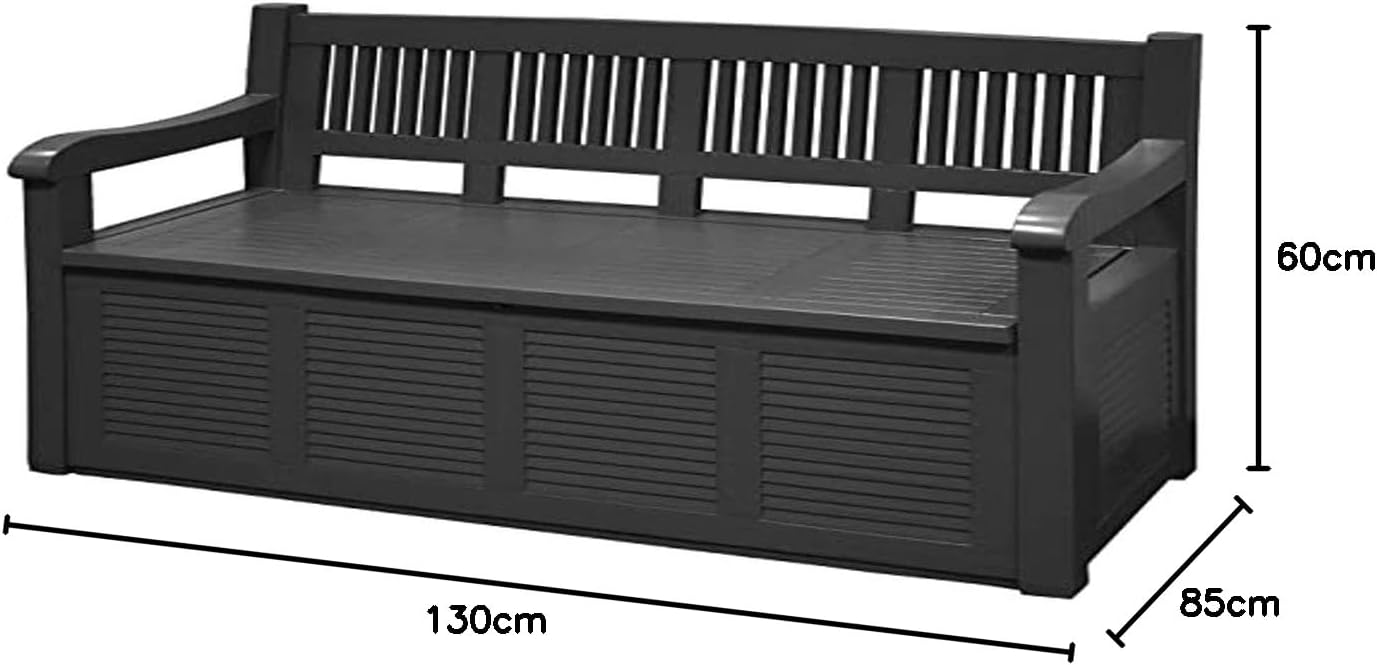 Outdoor Garden Storage Box Large Plastic Deck Box 130cm