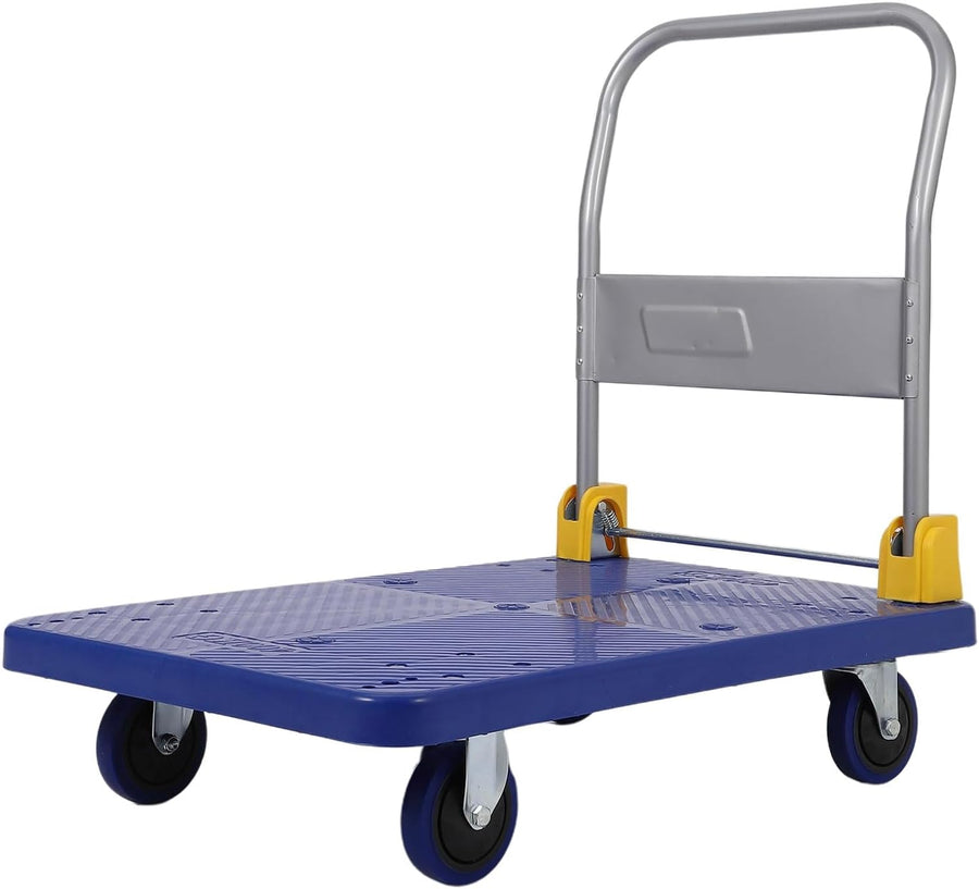 600KG Heavy Duty Platform Truck Folding Flatbed Trolley